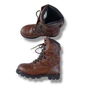 Herman Survivors Men's Work Boots Leather Garry HS61607BRN Soft Toe Size 7.5